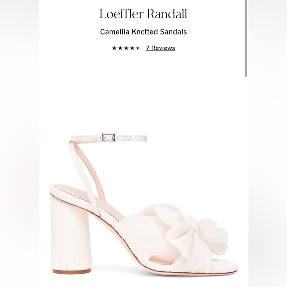 Loeffler Randall Shoes - Loeffler Randall Camellia Knotted Sandals, pearl 3.5 in heel